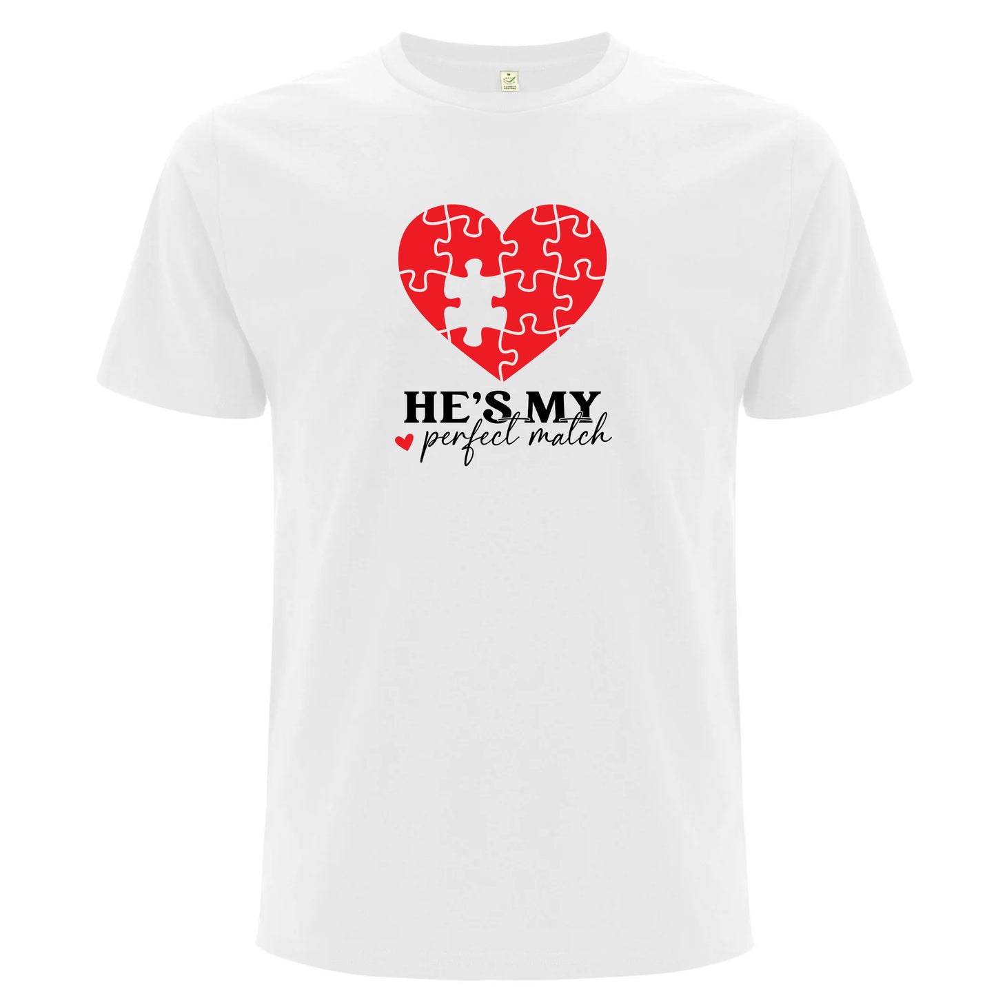 She is My Perfect Match och He is My Perfect Match – T-shirt Set för Par