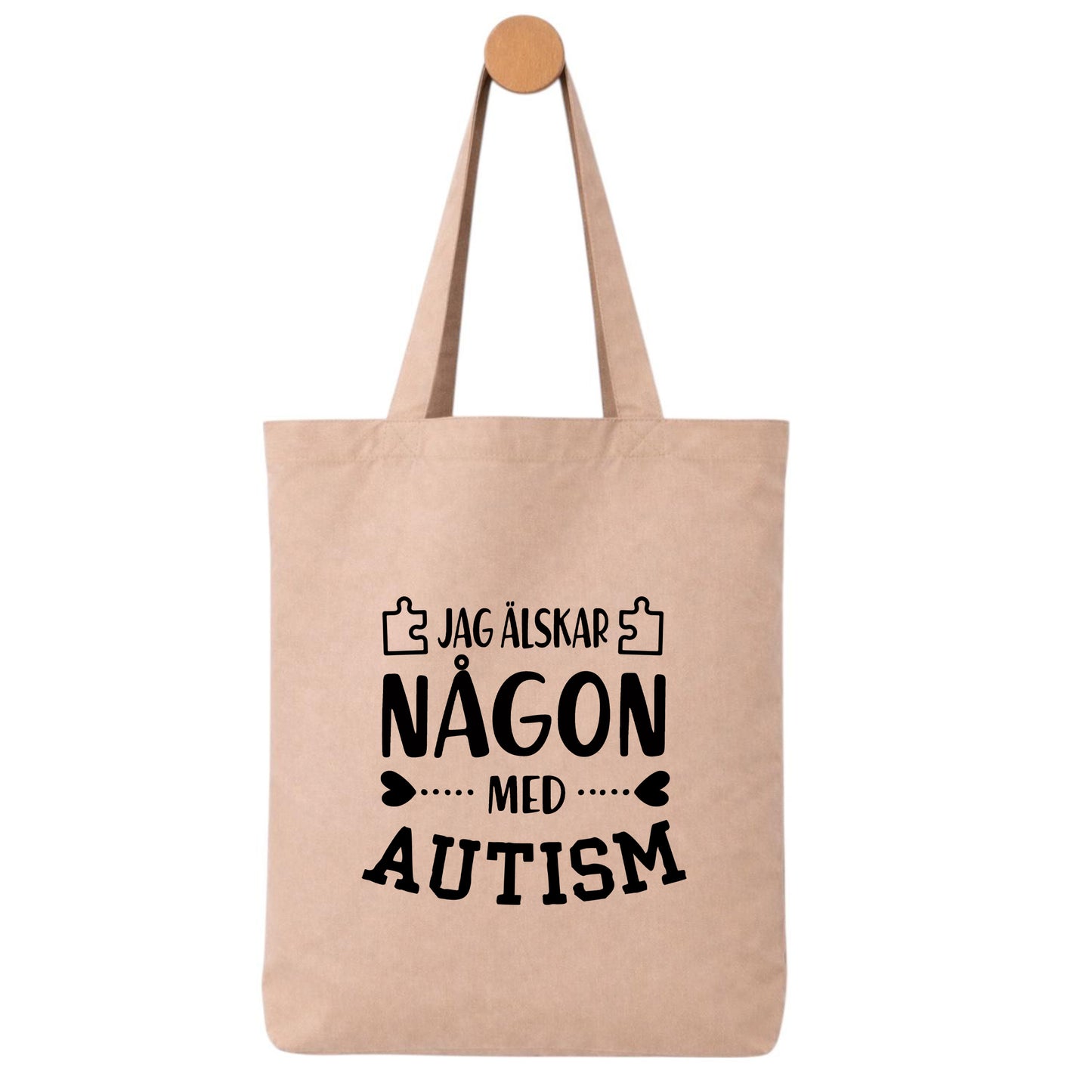 Jag älskar någon med Autism - Tygpåse 💙 Kärlek & acceptans – bär ditt stöd med stolthet!