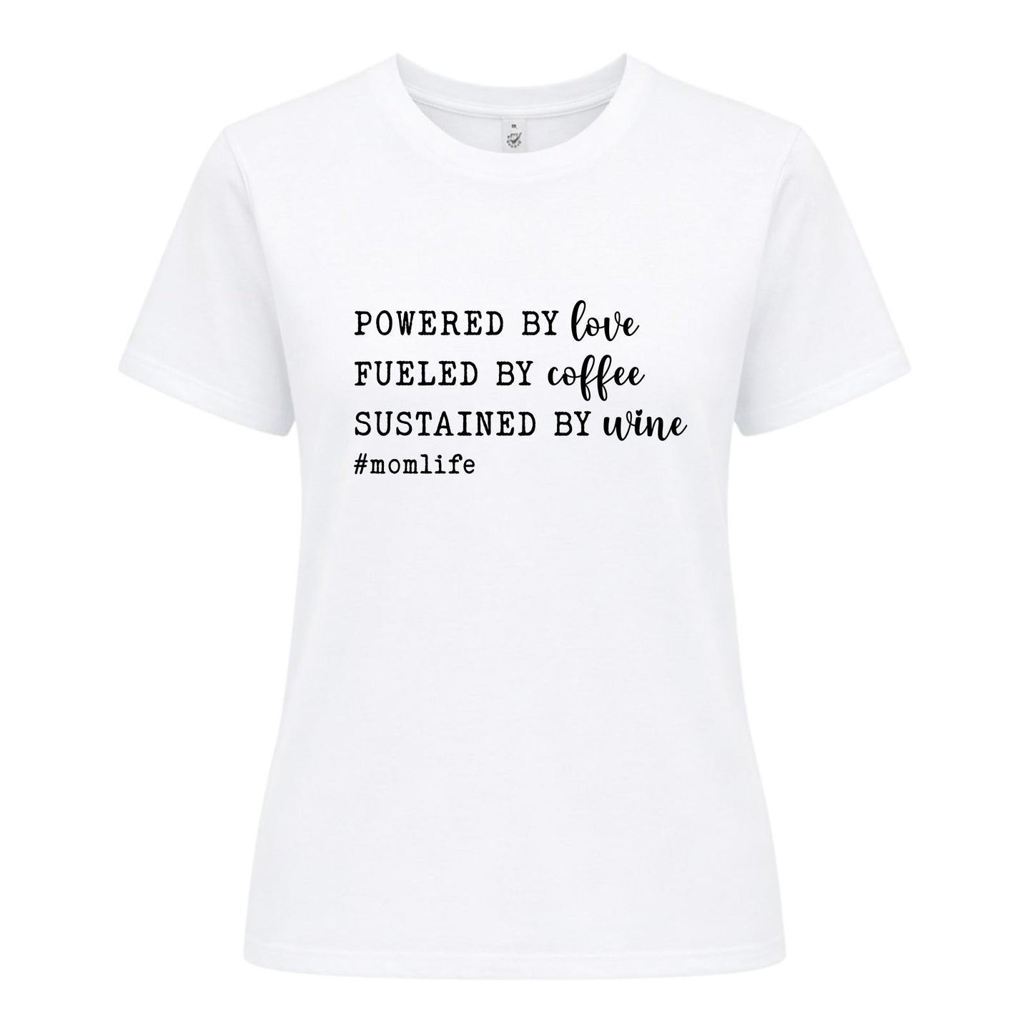 #MomLife T-shirt – Kaffe, Kärlek & Vin