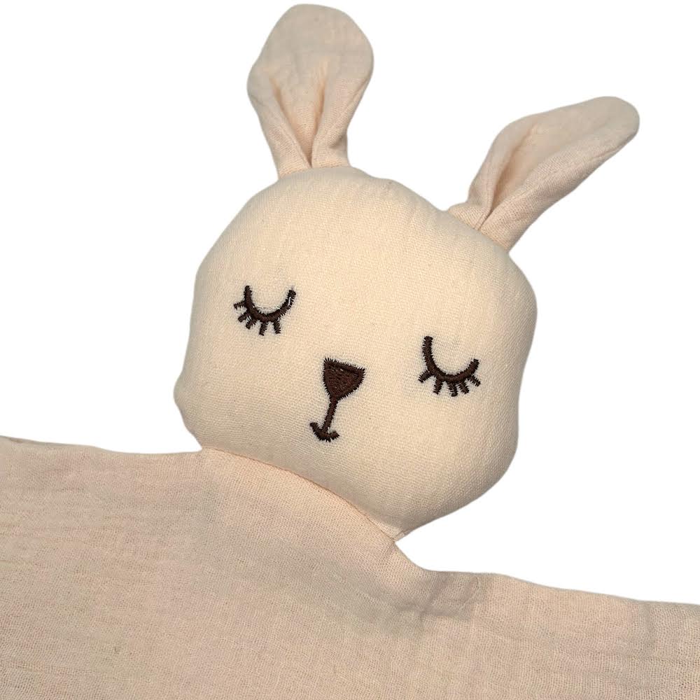 Personlig Kanin Snuttefilt med Namn – Babyfilt & Dopgåva ✨-Lovely Text