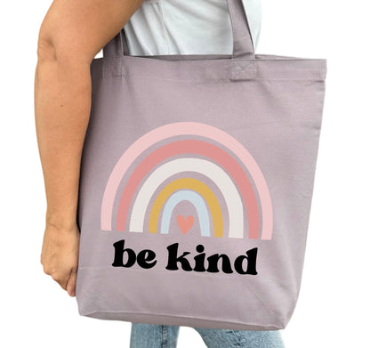 Be Kind Regnbåge Tygpåse-Lovely Text