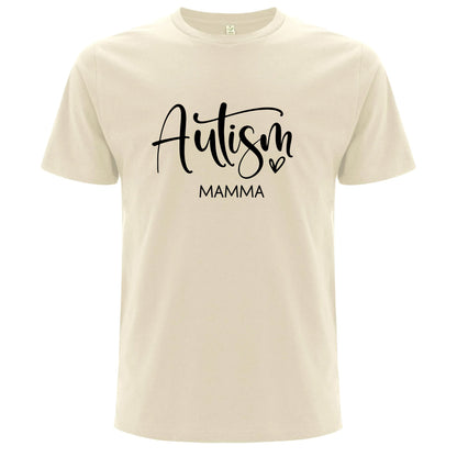 T-shirt för Autism Mammor – Stolt, Stark & Kärleksfull-Lovely Text
