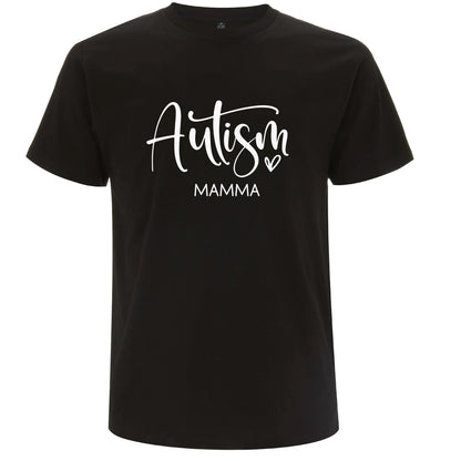 T-shirt för Autism Mammor – Stolt, Stark & Kärleksfull-Lovely Text