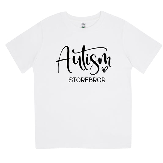 Autism Storebror - Barn T-shirt 💪 Storebror med hjärta!-Lovely Text