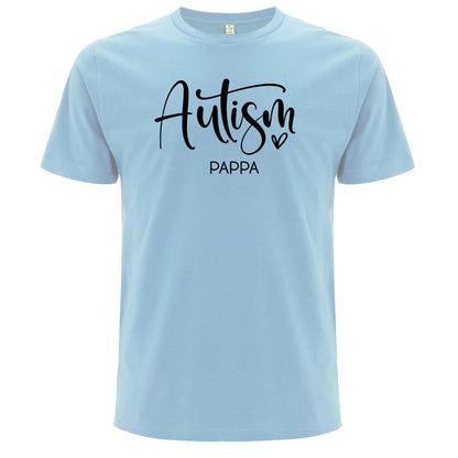 T-shirt för Autism Stolta Pappor – Kärlek, Stöd & Styrka-Lovely Text