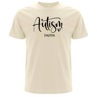 T-shirt för Autism Stolta Pappor – Kärlek, Stöd & Styrka-Lovely Text