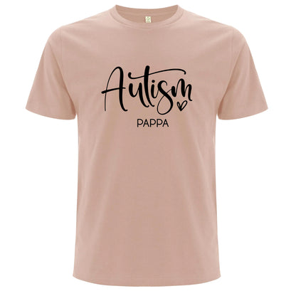 T-shirt för Autism Stolta Pappor – Kärlek, Stöd & Styrka-Lovely Text