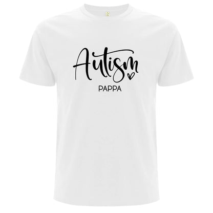 T-shirt för Autism Stolta Pappor – Kärlek, Stöd & Styrka-Lovely Text