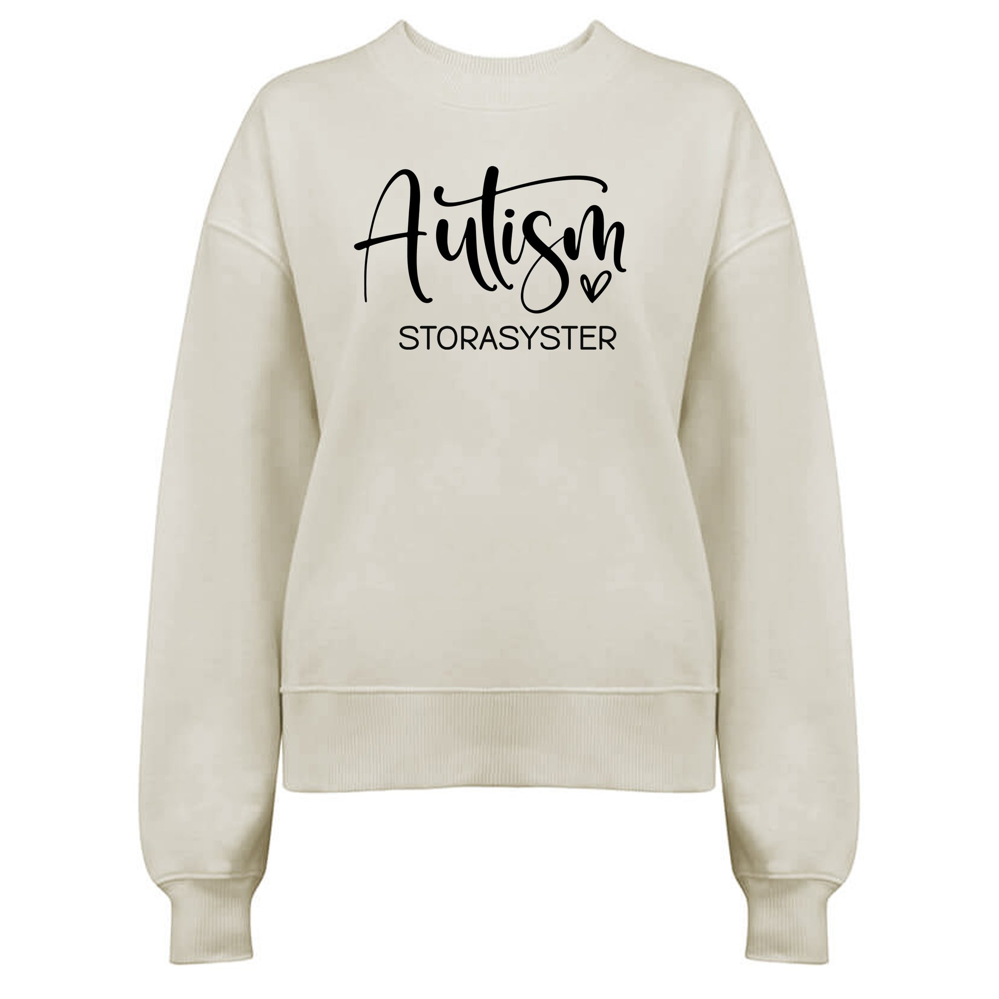 Autism Storasyster - Damtröja 💜 En Syster att vara Stolt över – Sprid Autismmedvetenhet!-Lovely Text