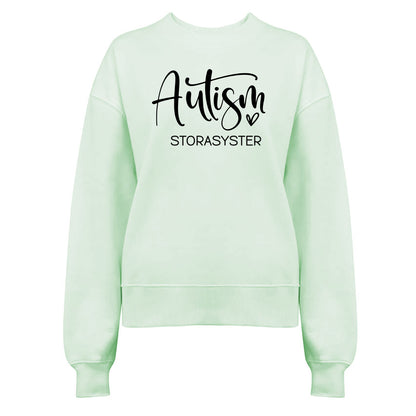Autism Storasyster - Damtröja 💜 En Syster att vara Stolt över – Sprid Autismmedvetenhet!-Lovely Text