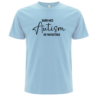 T-shirt med Autismpepp – Barn med Autism är Fantastiska-Lovely Text