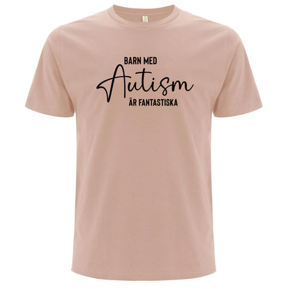 T-shirt med Autismpepp – Barn med Autism är Fantastiska-Lovely Text