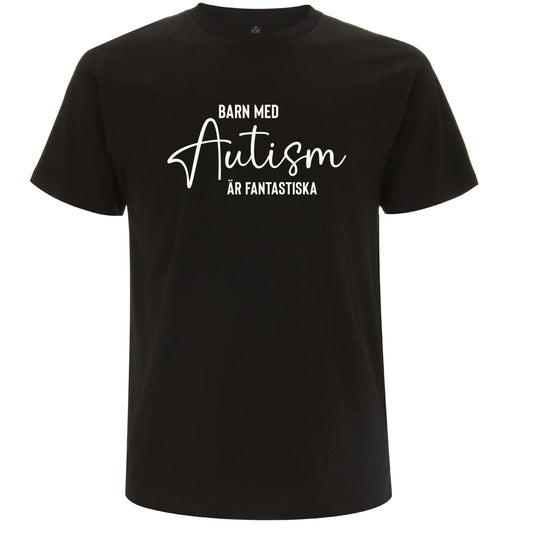 T-shirt med Autismpepp – Barn med Autism är Fantastiska-Lovely Text