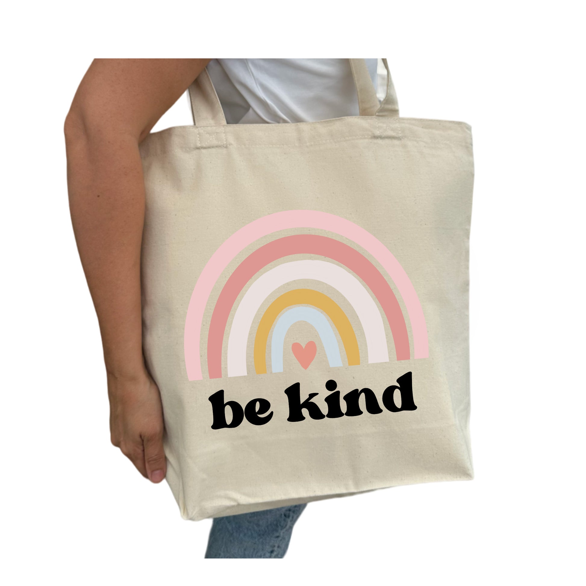 Be Kind Regnbåge Tygpåse-Lovely Text