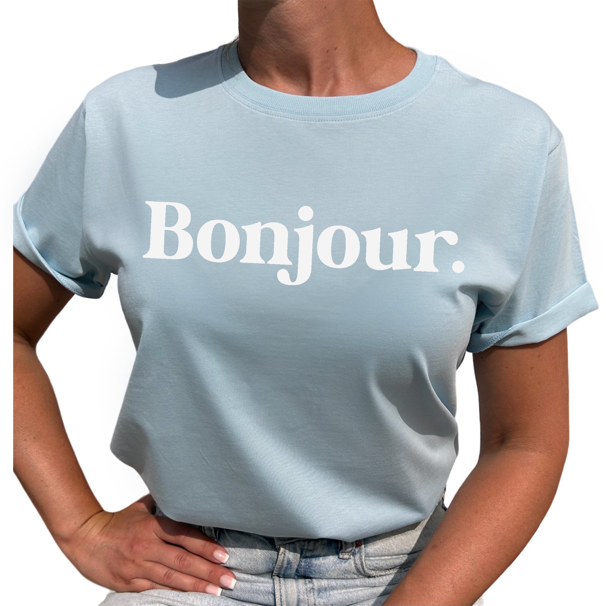 Bonjour T-shirt-Lovely Text