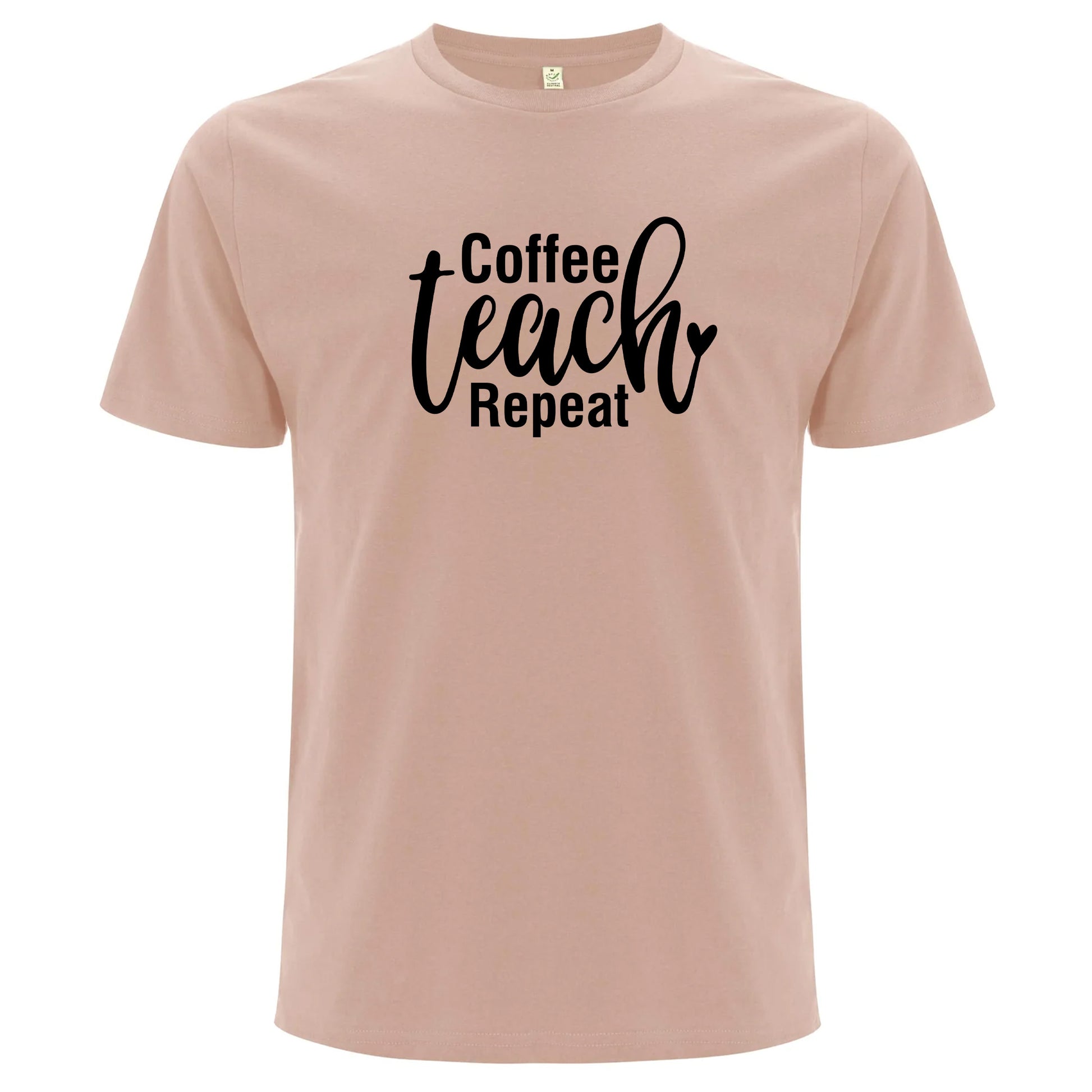 Coffee Teach Repeat T-shirt-Lovely Text
