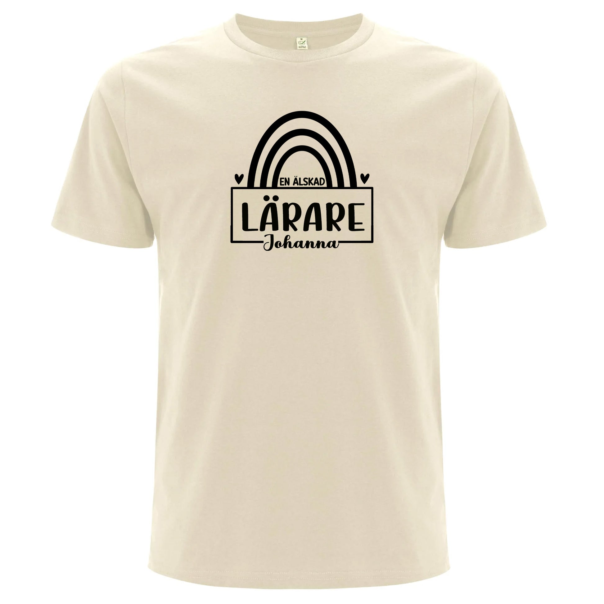 En älskad Lärare/Pedagog med Namn - T-shirt Lärare-Lovely Text