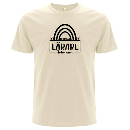 En älskad Lärare/Pedagog med Namn - T-shirt Lärare-Lovely Text