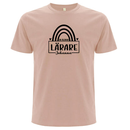 En älskad Lärare/Pedagog med Namn - T-shirt Lärare-Lovely Text