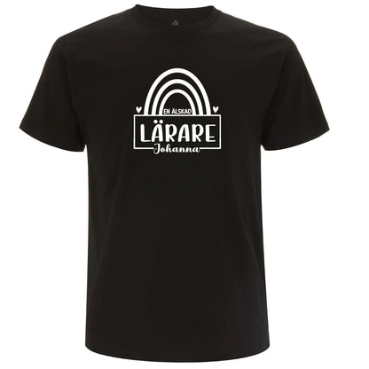 En älskad Lärare/Pedagog med Namn - T-shirt Lärare-Lovely Text