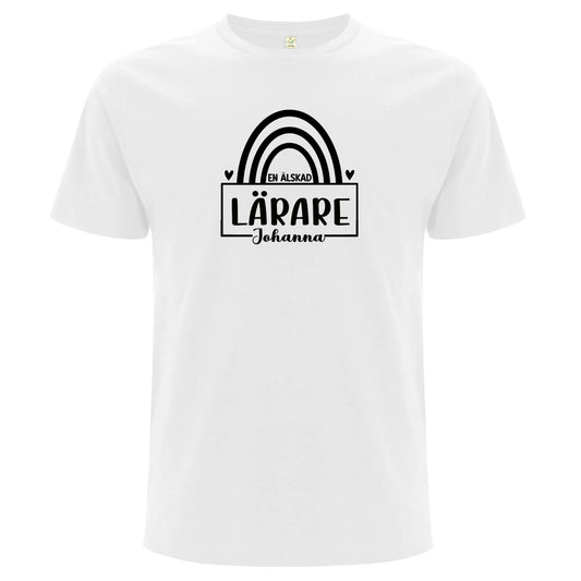 En älskad Lärare/Pedagog med Namn - T-shirt Lärare-Lovely Text