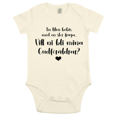 En liten bebis med en stor fråga… Vill ni bli mina Gudföräldrar?-Lovely Text