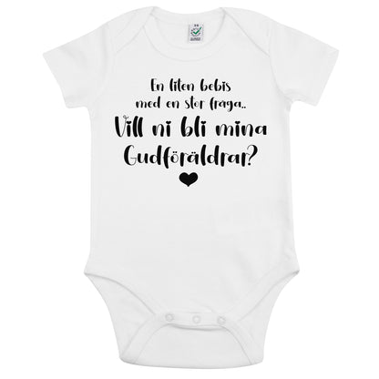 En liten bebis med en stor fråga… Vill ni bli mina Gudföräldrar?-Lovely Text
