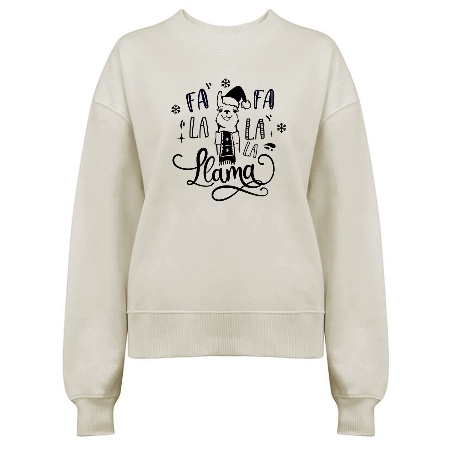 Fa La La La Llama - Vinter Tröja-Lovely Text