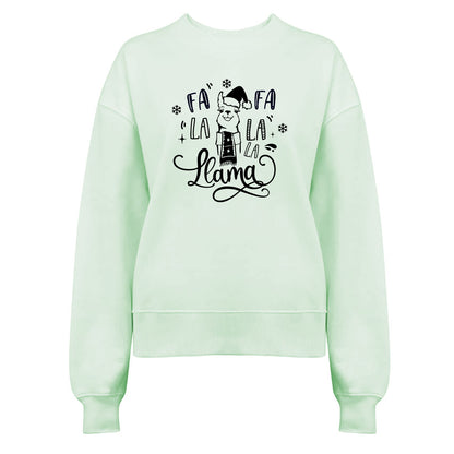 Fa La La La Llama - Vinter Tröja-Lovely Text
