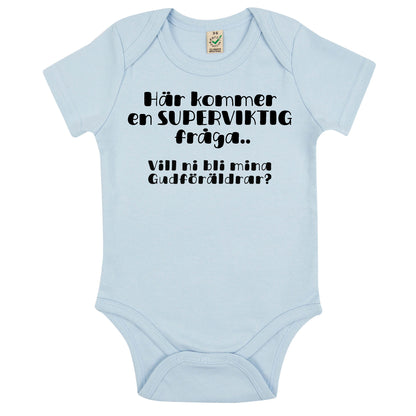 Här kommer en superviktig fråga… Vill ni bli mina Gudföräldrar?-Lovely Text