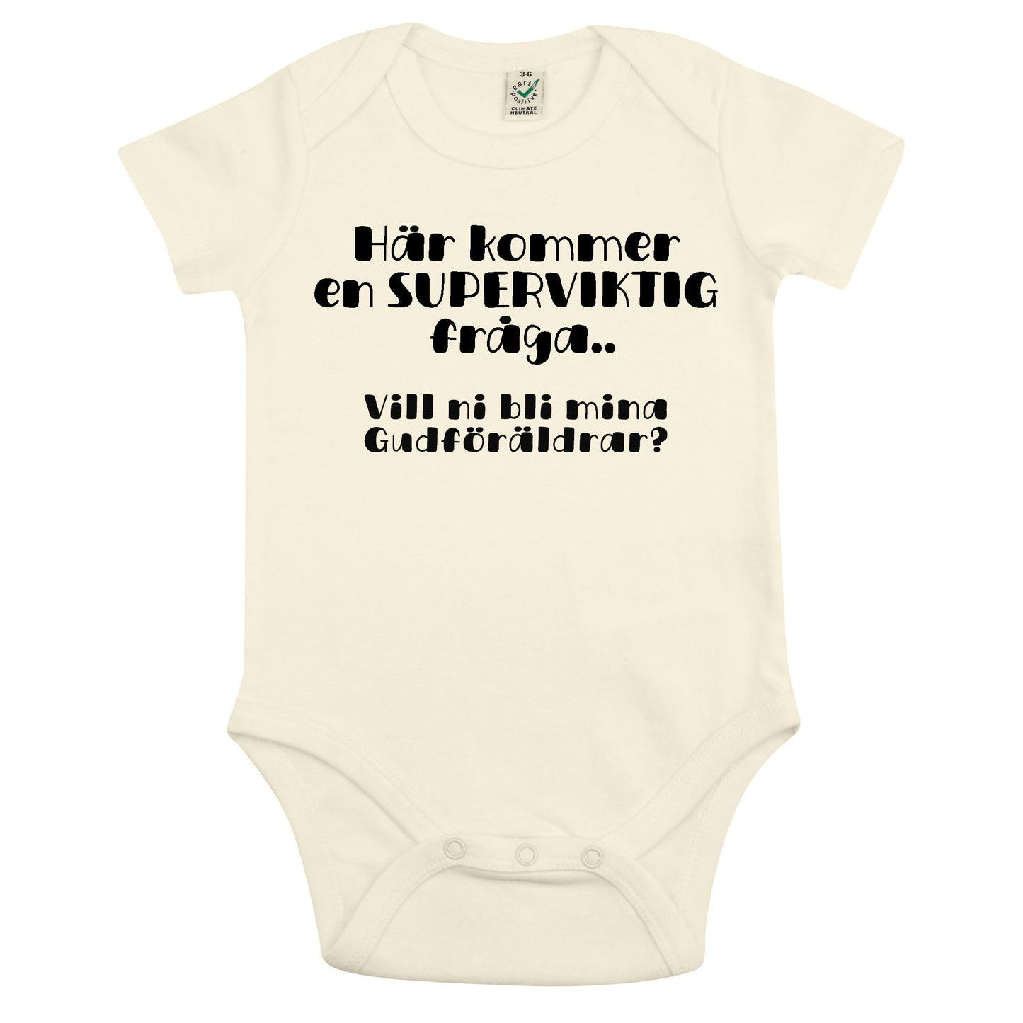 Här kommer en superviktig fråga… Vill ni bli mina Gudföräldrar?-Lovely Text