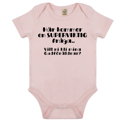 Här kommer en superviktig fråga… Vill ni bli mina Gudföräldrar?-Lovely Text