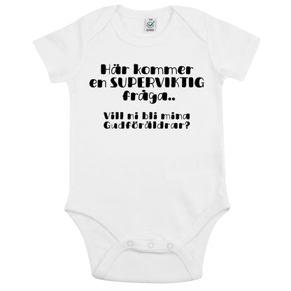 Här kommer en superviktig fråga… Vill ni bli mina Gudföräldrar?-Lovely Text