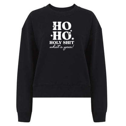 Ho Ho Holy Shit what a Year! - Jultröja-Lovely Text