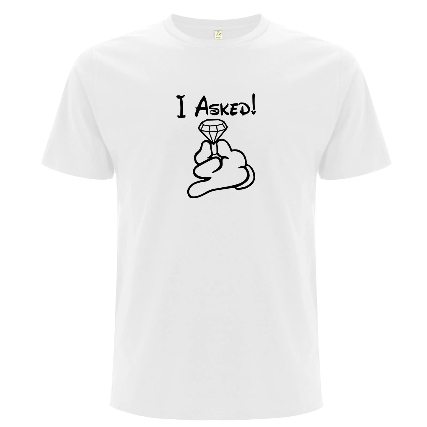 I Asked & I Said Yes – T-shirts för Par som Firar Förlovning