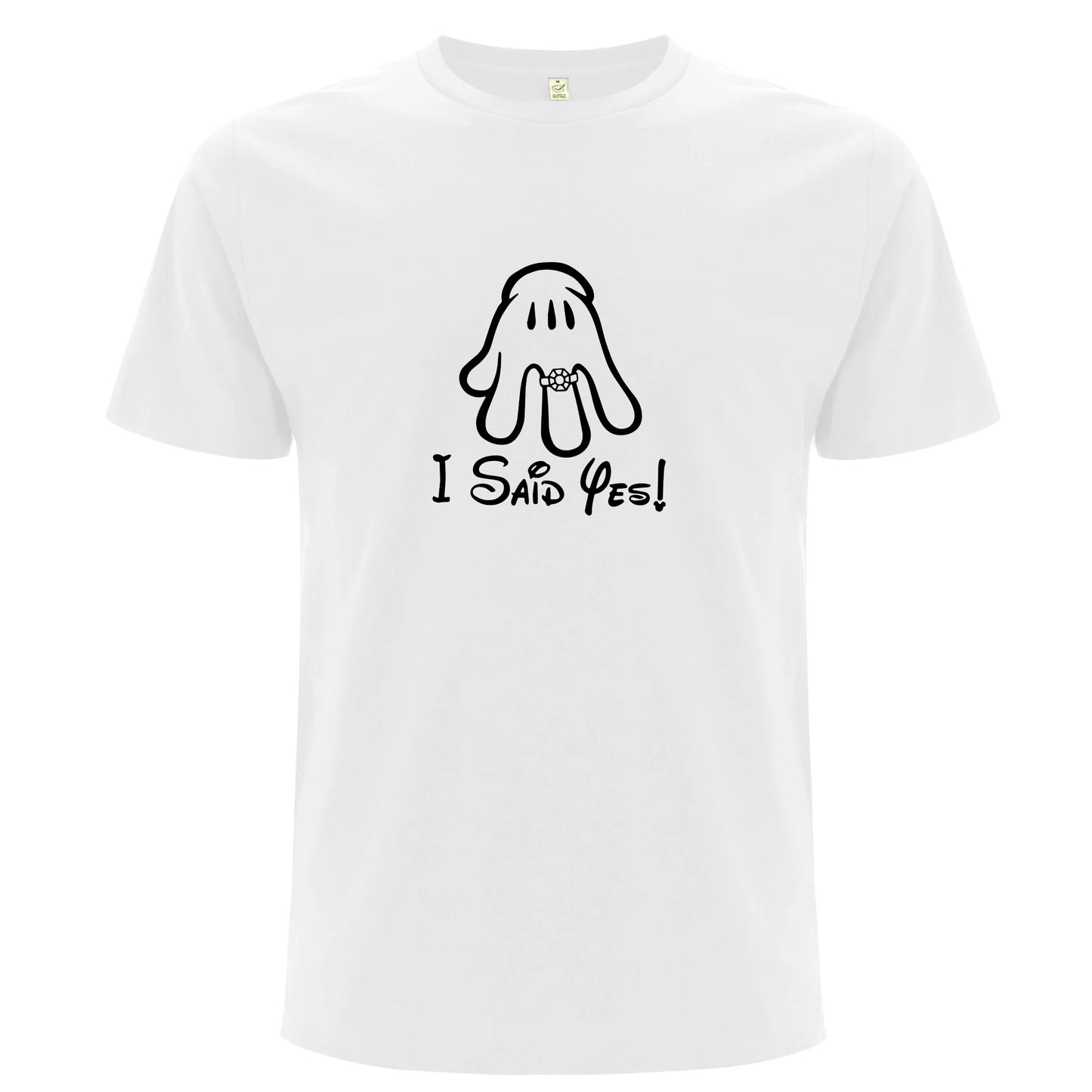 I Asked & I Said Yes – T-shirts för Par som Firar Förlovning