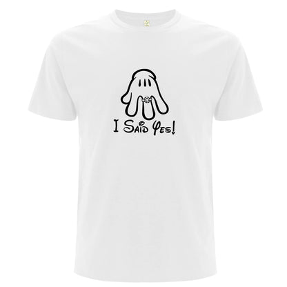 I Asked & I Said Yes – T-shirts för Par som Firar Förlovning