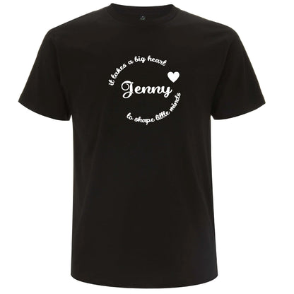 It Takes A Big Heart To Shape Little Minds Lärare T-shirt-Lovely Text