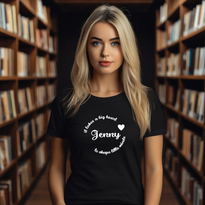 It Takes A Big Heart To Shape Little Minds Lärare T-shirt-Lovely Text