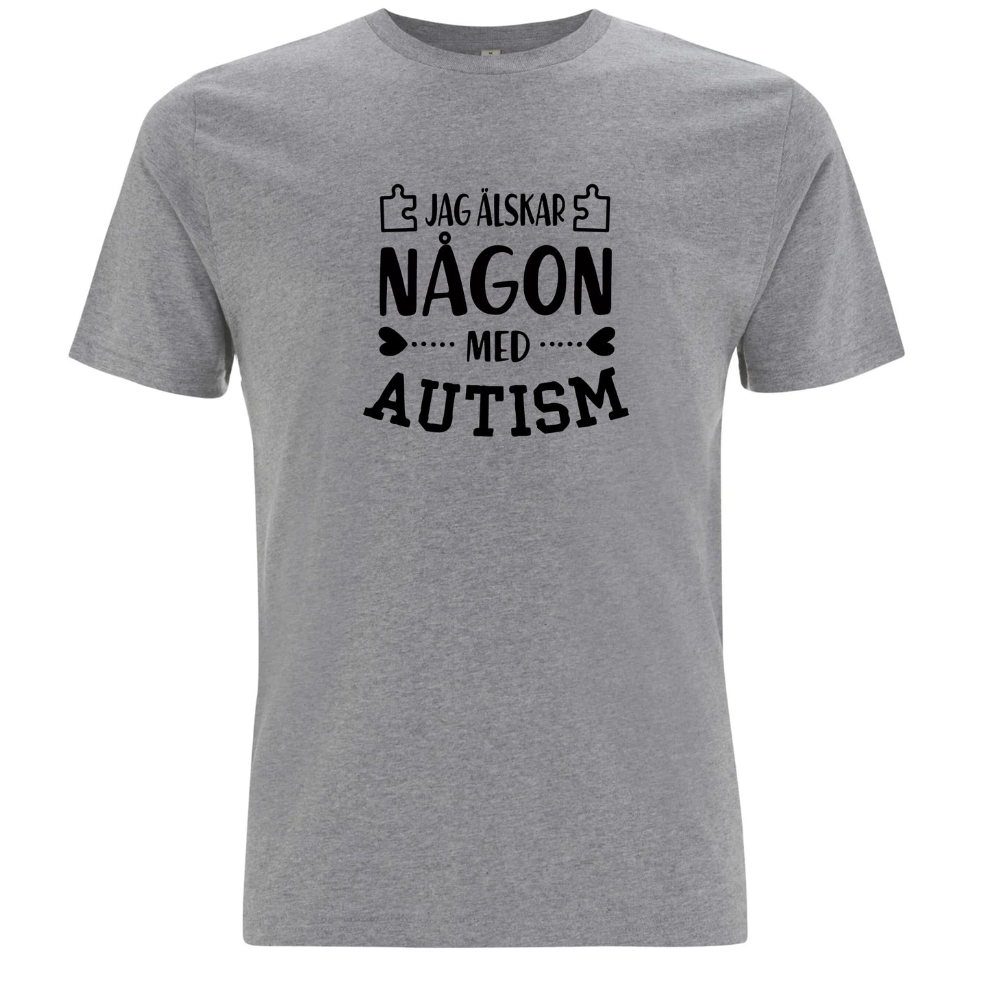 T-shirt med Autismstöd – Jag Älskar Någon med Autism-Lovely Text