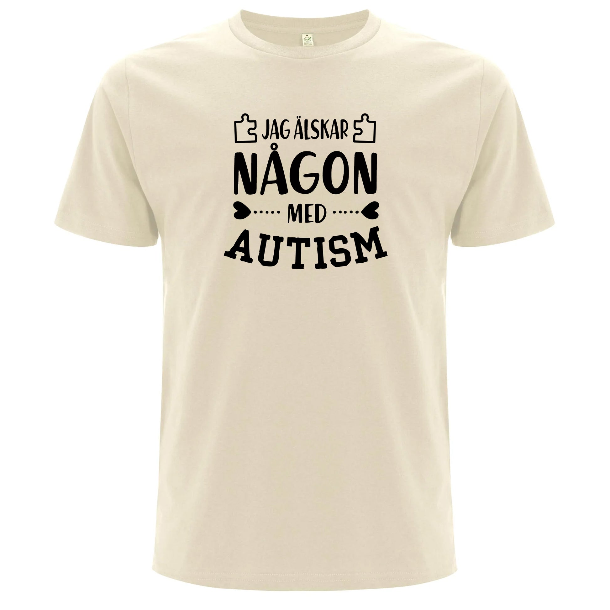 T-shirt med Autismstöd – Jag Älskar Någon med Autism-Lovely Text