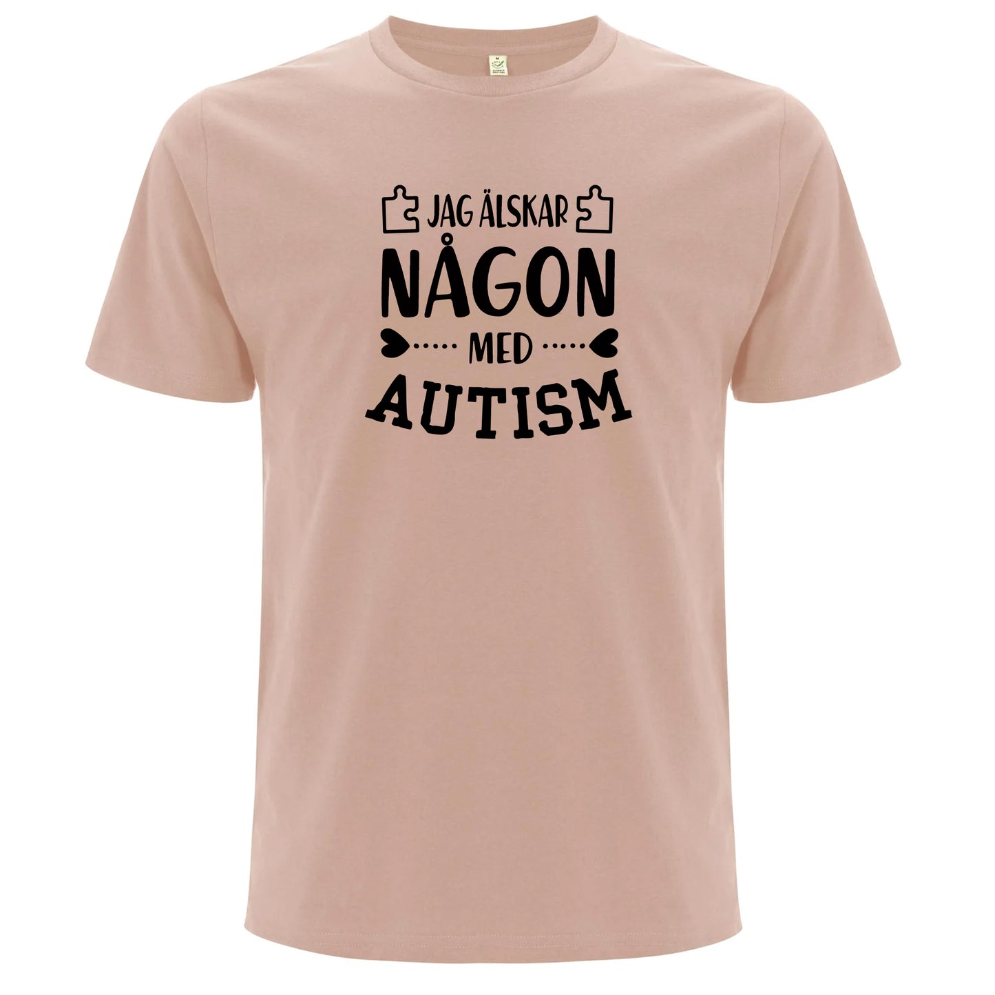 T-shirt med Autismstöd – Jag Älskar Någon med Autism-Lovely Text