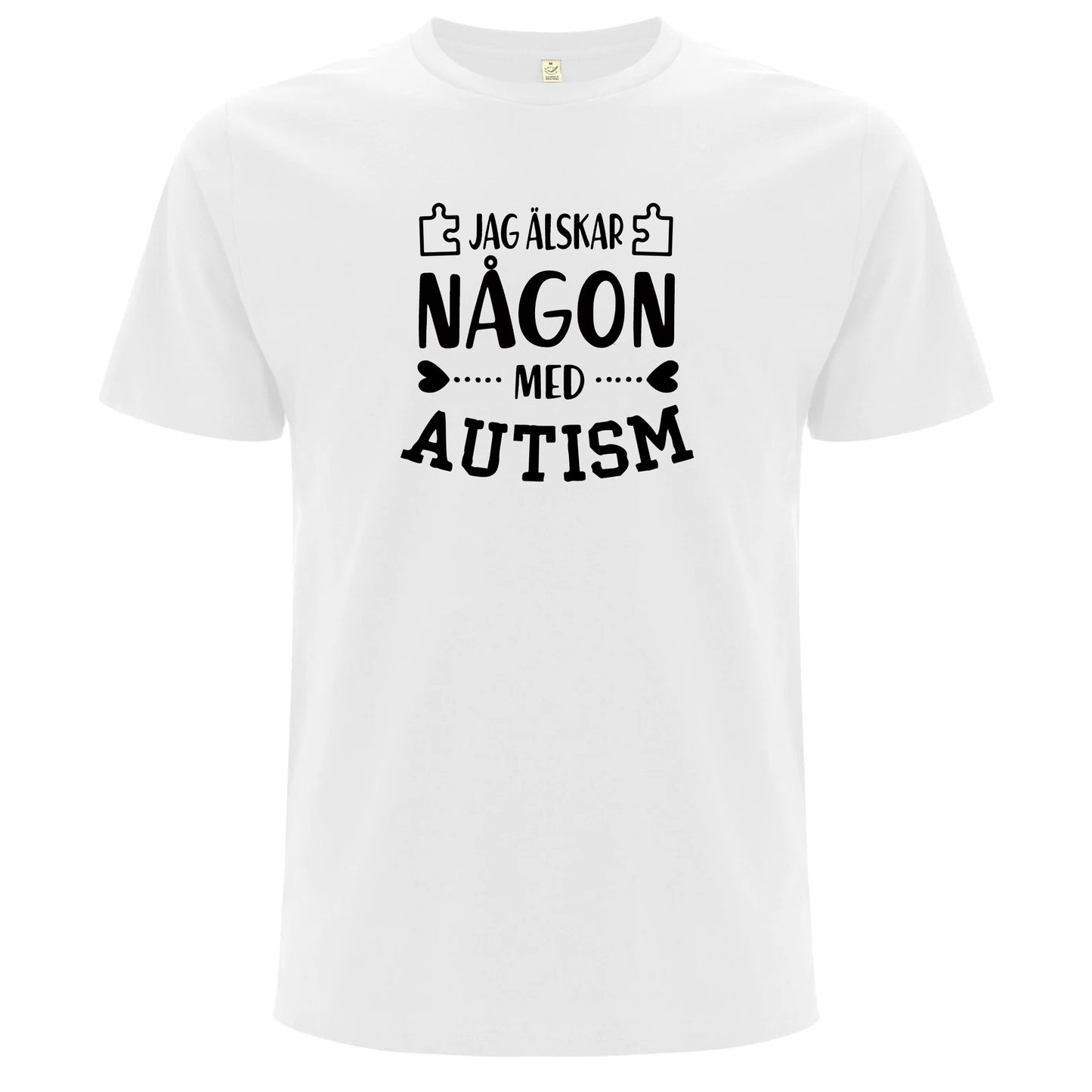 T-shirt med Autismstöd – Jag Älskar Någon med Autism-Lovely Text