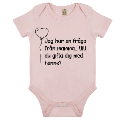 Frieri med en twist – babybody med fråga från mamma eller pappa-Lovely Text