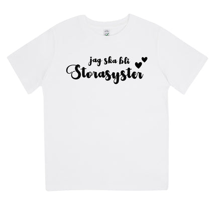 Jag ska bli Storasyster T-shirt Barn-Lovely Text