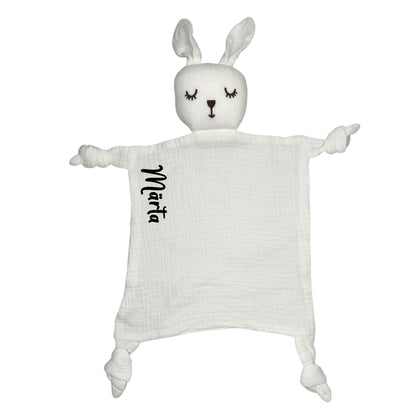 Mjuk och Personlig Kanin Snuttefilt – Med Bebisens Namn-Lovely Text