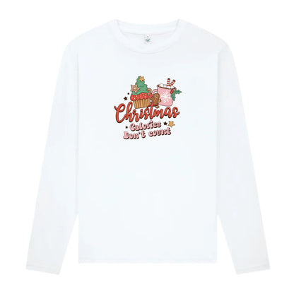 Christmas Calories Don’t Count Långärmad T-shirt Unisex – Perfekt för December