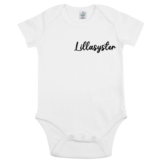 Lillasyster Babybody Nyfödd-Lovely Text