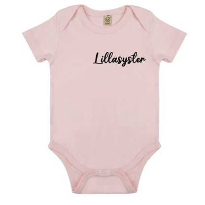 Lillasyster Babybody Nyfödd-Lovely Text