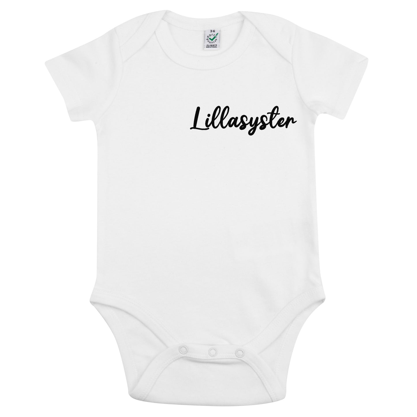 Lillasyster Babybody Nyfödd-Lovely Text